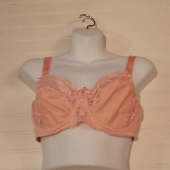 Glamorise Pink Satin & Lace Balconet Bra - Picture 12 of 15
